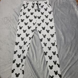 Divided Disney Mickey Mouse Pants Womens Small Grey Black Jogger Comfort Stretch